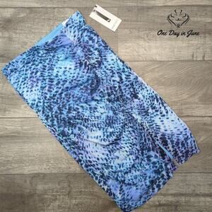 Nine West Blue/Black Bodycon Midi Skirt Size S